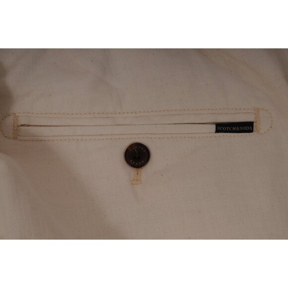 Scotch & Soda Mens Warren Linen Blend Twill Jogger Size US 33 Beige Pants - Picture 7 of 11
